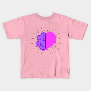 Símbolo cerebro y corazón Kids T-Shirt